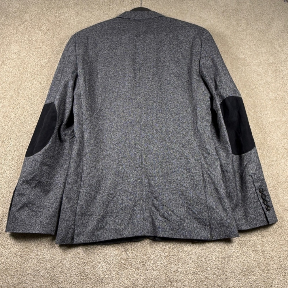 Bar III Men 40R Gray Sport Coat Blazer Carnaby Collection Slim Fit Elbow Patch - Picture 4 of 12